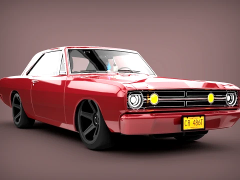 1968 Classic American Coupe - 3D Car Model 3D Model