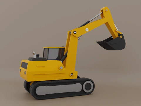 Crawler Excavator - Heavy Vehicle 3D Model
