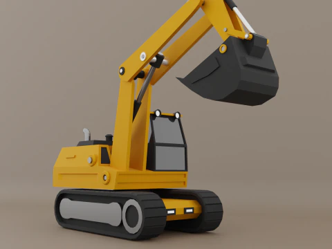 Crawler Excavator - Heavy Vehicle 3D Model