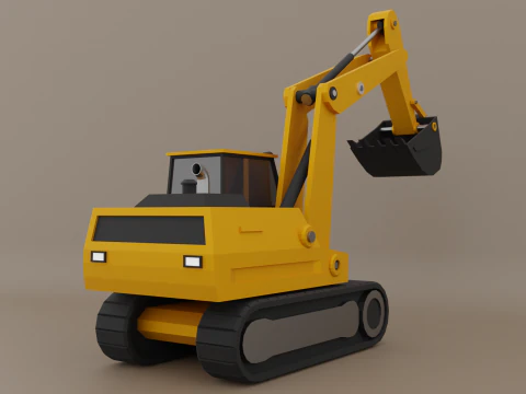 Crawler Excavator - Heavy Vehicle 3D Model