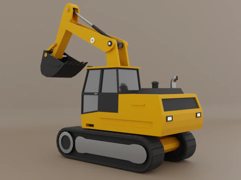 Crawler Excavator - Heavy Vehicle 3D Model