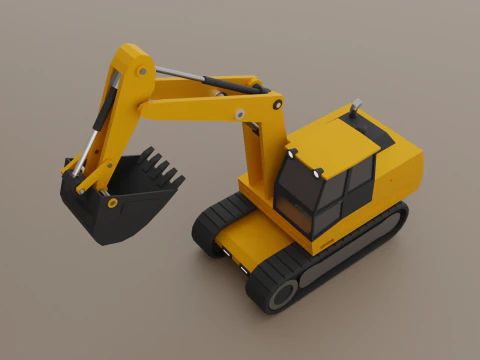 Crawler Excavator - Heavy Vehicle 3D Model