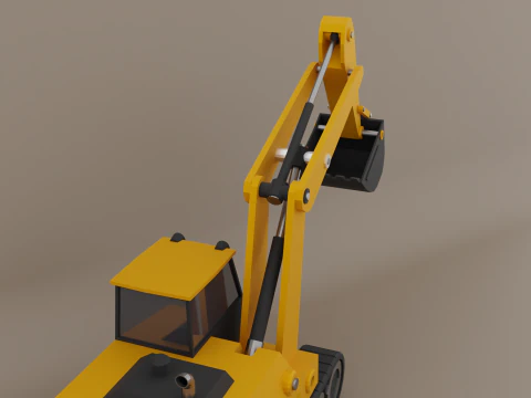 Crawler Excavator - Heavy Vehicle 3D Model