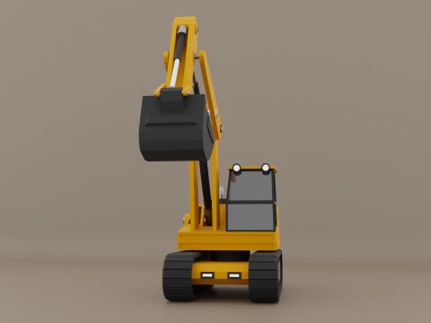 Crawler Excavator - Heavy Vehicle 3D Model