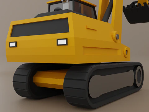Crawler Excavator - Heavy Vehicle 3D Model