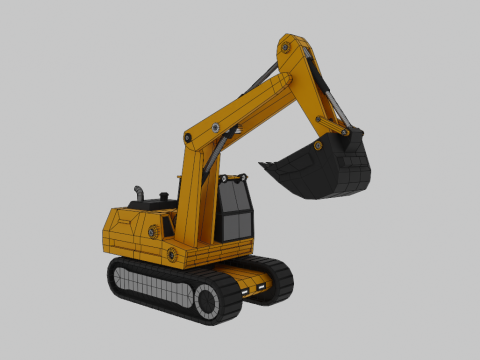 Crawler Excavator - Heavy Vehicle Modelo 3D