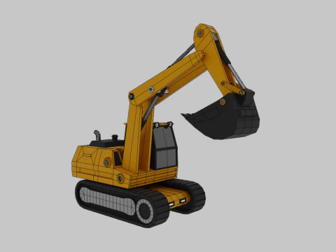 Crawler Excavator - Heavy Vehicle 3D Model