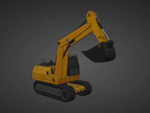 Crawler Excavator - Heavy Vehicle 3D Model