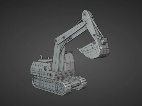 Crawler Excavator - Heavy Vehicle 3D Model