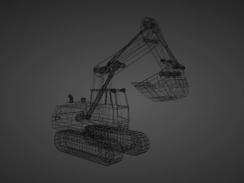 Crawler Excavator - Heavy Vehicle 3D Model