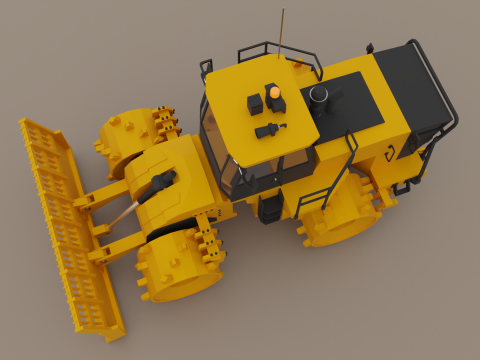 Landfill Compactor - Heavy Vehicle 3Dモデル