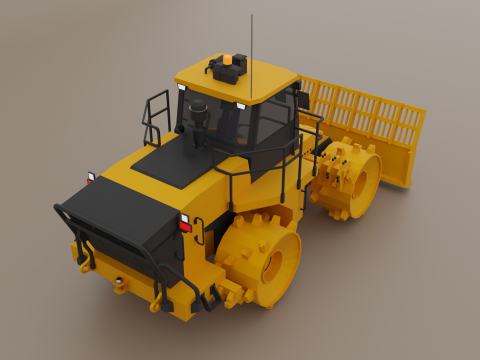 Landfill Compactor - Heavy Vehicle 3Dモデル