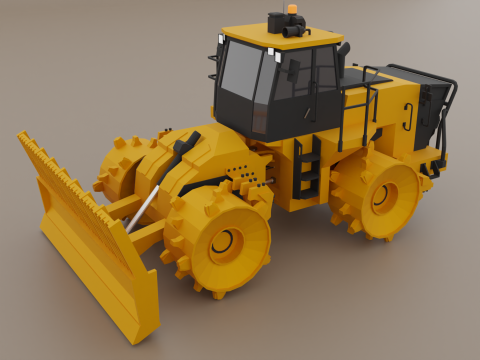 Landfill Compactor - Heavy Vehicle 3Dモデル