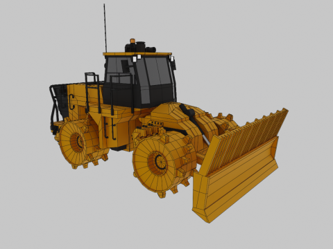 Landfill Compactor - Heavy Vehicle 3Dモデル