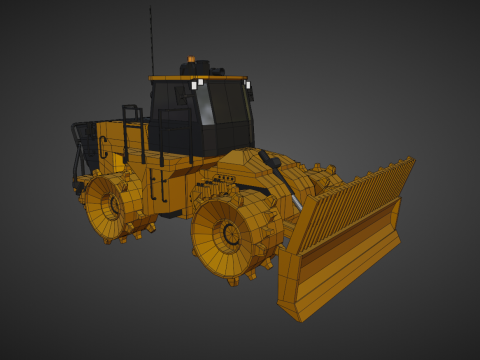Landfill Compactor - Heavy Vehicle 3Dモデル