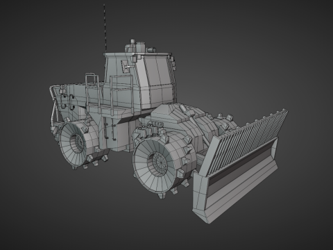Landfill Compactor - Heavy Vehicle 3Dモデル