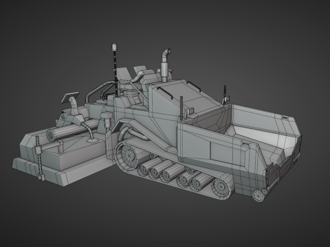 Asphalt Paver - Heavy Vehicle Modelo 3D