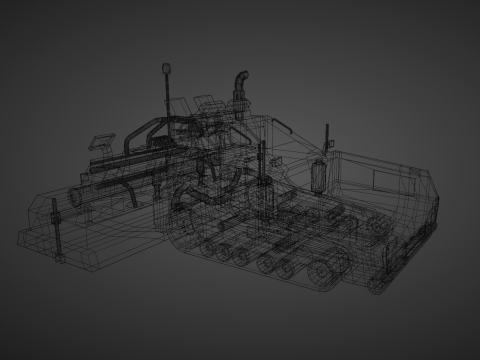 Asphalt Paver - Heavy Vehicle Modelo 3D