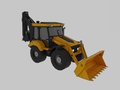 Backhoe Loader - Heavy Vehicle Modelo 3D