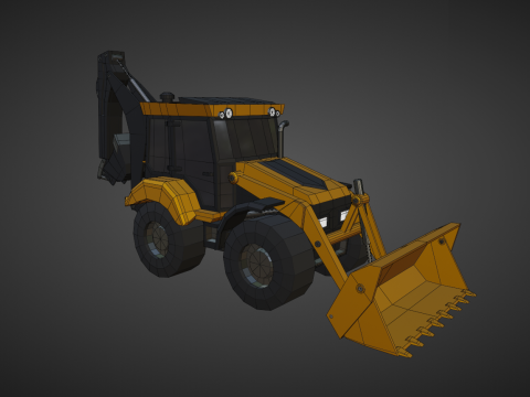 Backhoe Loader - Heavy Vehicle Modelo 3D