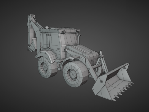 Backhoe Loader - Heavy Vehicle Modelo 3D