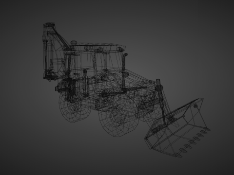 Backhoe Loader - Heavy Vehicle Modelo 3D