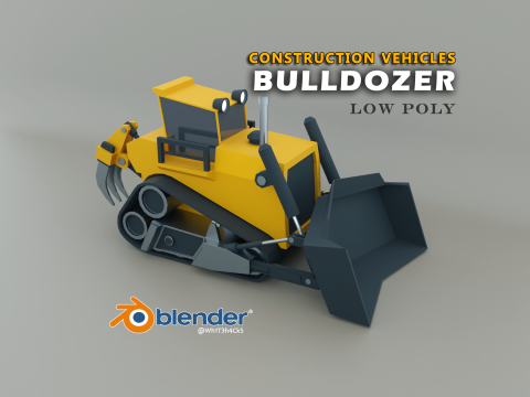 Bulldozer - Heavy Vehicle 3D Model