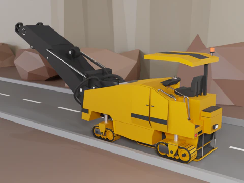 Cold Planer - Heavy Vehicle 3D Model