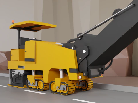 Cold Planer - Heavy Vehicle 3D Model