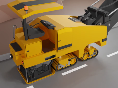 Cold Planer - Heavy Vehicle 3D Model