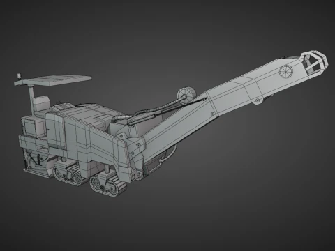 Cold Planer - Heavy Vehicle 3D Model