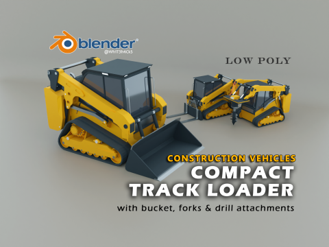 Compact Track Loader Heavy Vehicle 3D Model