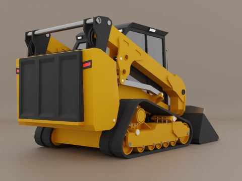 Compact Track Loader Heavy Vehicle 3D Model