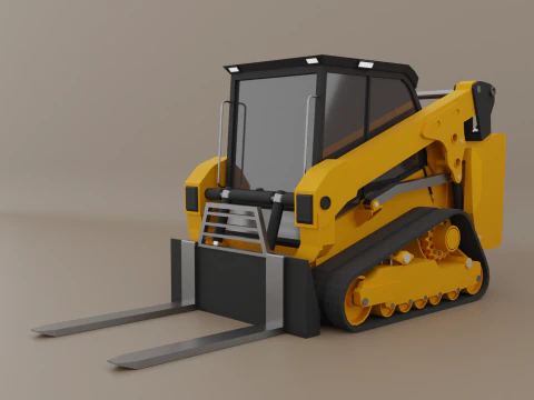 Compact Track Loader Heavy Vehicle 3D Model