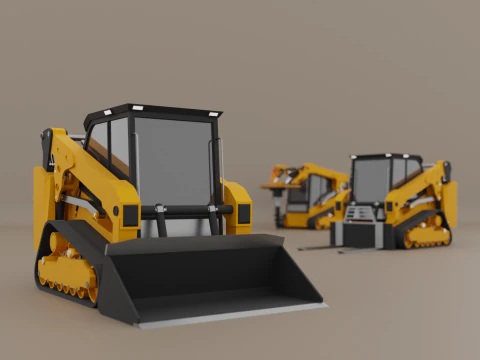 Compact Track Loader Heavy Vehicle 3D Model