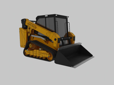 Compact Track Loader Heavy Vehicle 3D Model