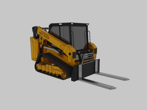 Compact Track Loader Heavy Vehicle 3D Model