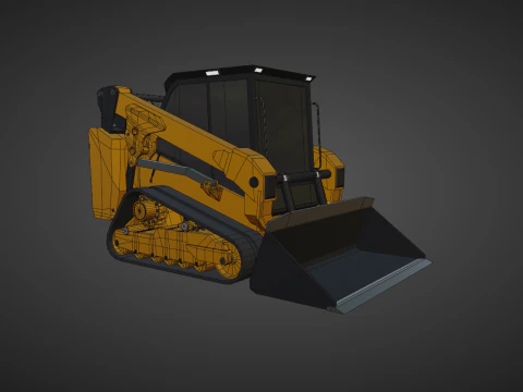 Compact Track Loader Heavy Vehicle 3D Model