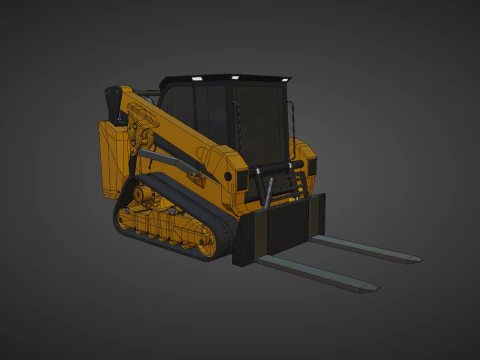 Compact Track Loader Heavy Vehicle 3D Model