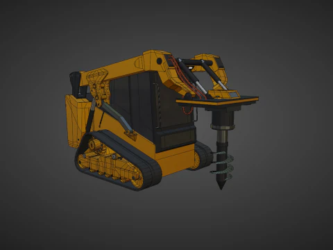 Compact Track Loader Heavy Vehicle 3D Model