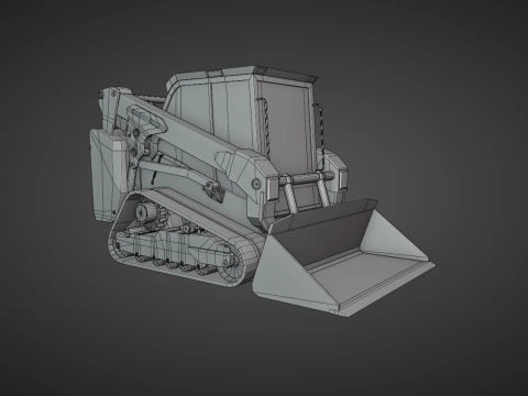 Compact Track Loader Heavy Vehicle 3D Model