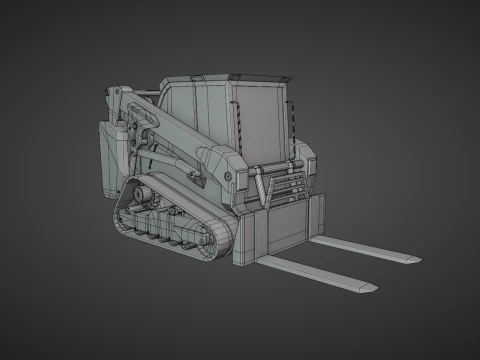 Compact Track Loader Heavy Vehicle 3D Model