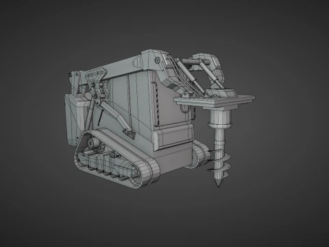 Compact Track Loader Heavy Vehicle 3D Model