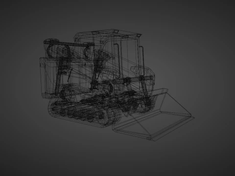 Compact Track Loader Heavy Vehicle 3D Model