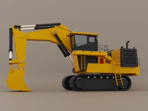 Hydraulic Mining Shovel 3D Model