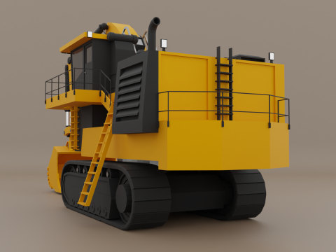 Hydraulic Mining Shovel 3D Model