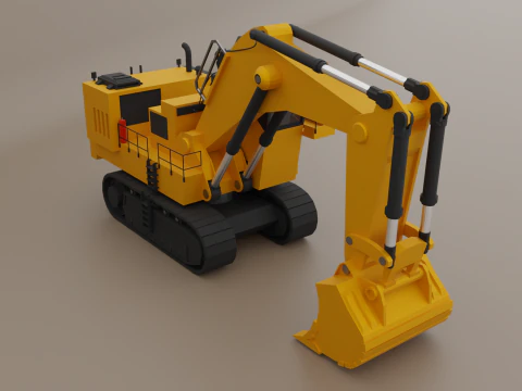Hydraulic Mining Shovel 3D Model
