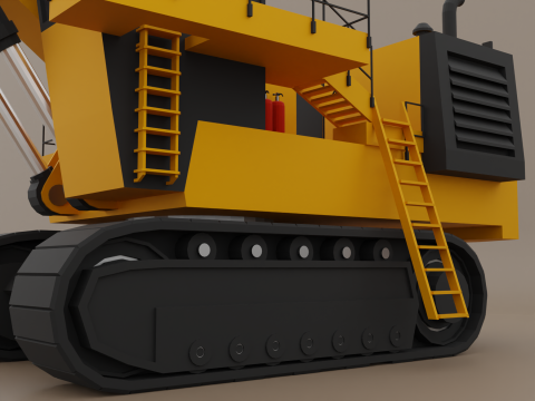 Hydraulic Mining Shovel 3D Model