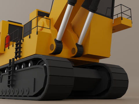 Hydraulic Mining Shovel 3D Model