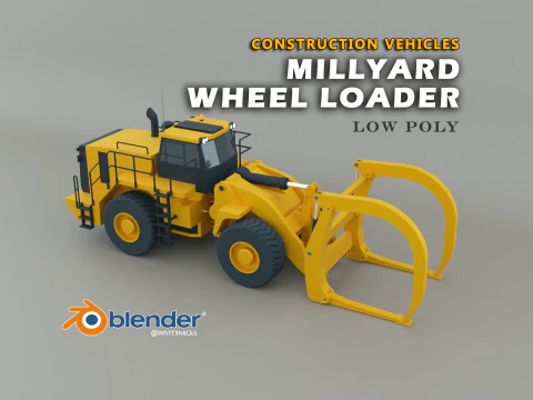 Wheel Loader Pengaturan Millyard - Kendaraan Berat Model 3D